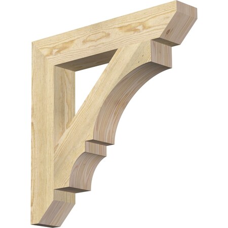 Ekena Millwork Balboa Slat Rough Sawn Bracket, Douglas Fir, 4"W x 24"D x 24"H BKT04X24X24BOA06RDF
